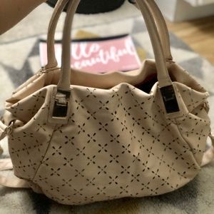 Donated-Blush Perforated Justfab Satchel Purse 👜